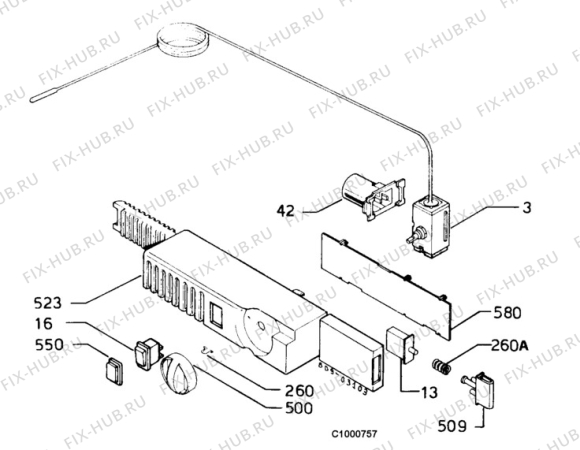 Взрыв-схема холодильника Electrolux ER2533I - Схема узла Thermostat